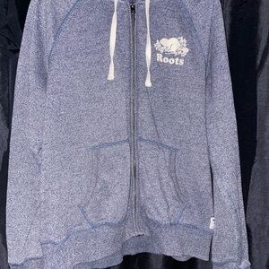 Roots Navy Textured Hoodie